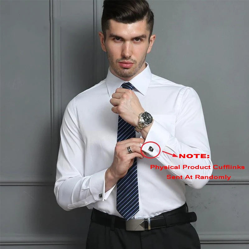 Men's French Cuff Formal Shirt — Wedding & Business Wear
