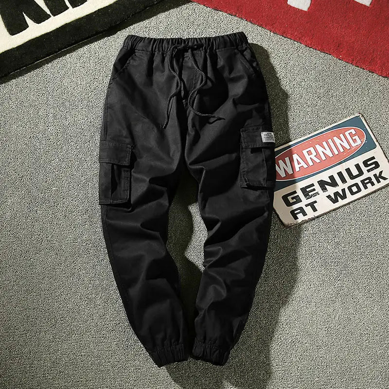 Men's Cargo Harem Pants – Streetwear Joggers with Drawstring