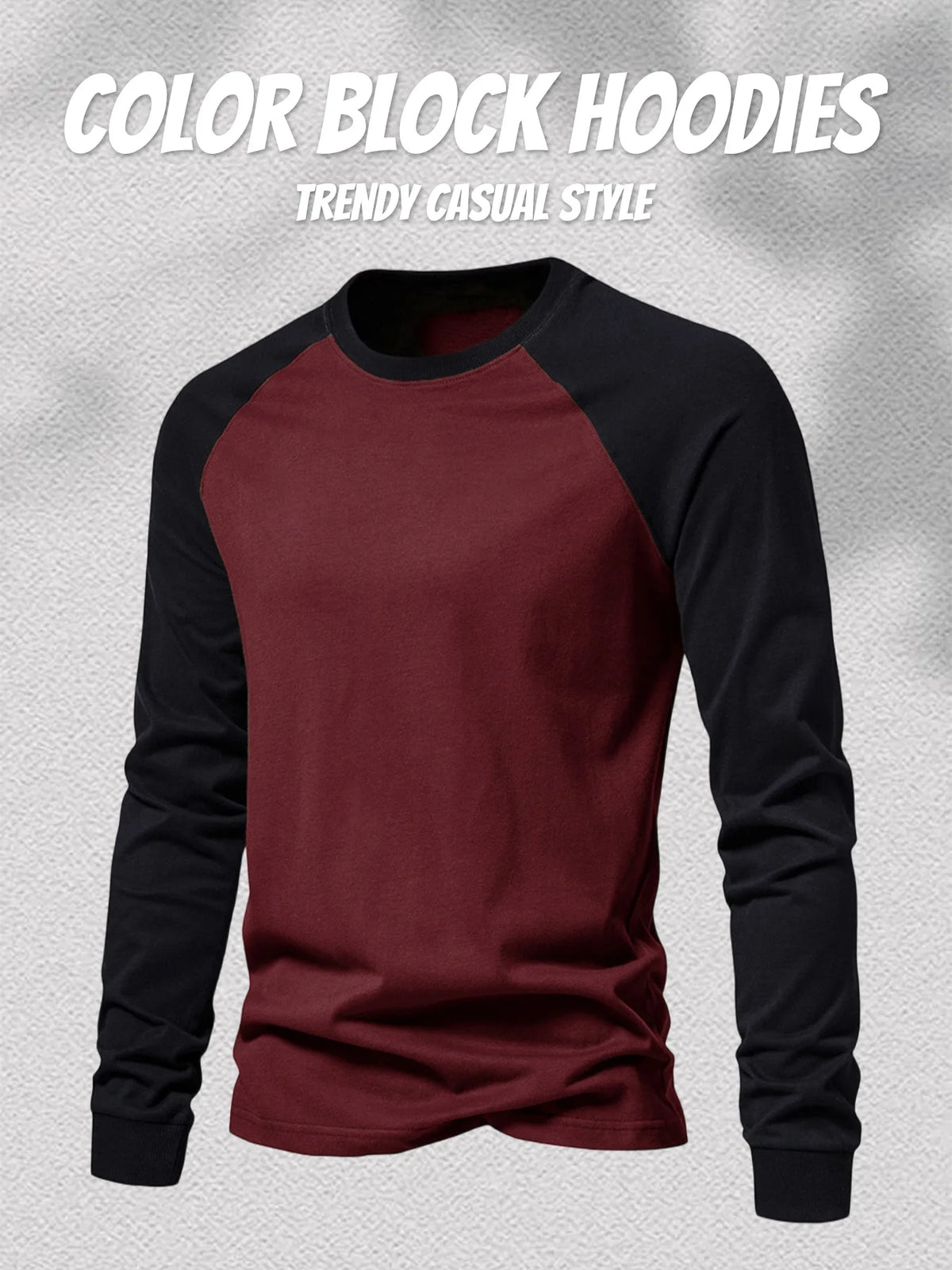 Men's Color-Block Raglan Long-Sleeve Tee