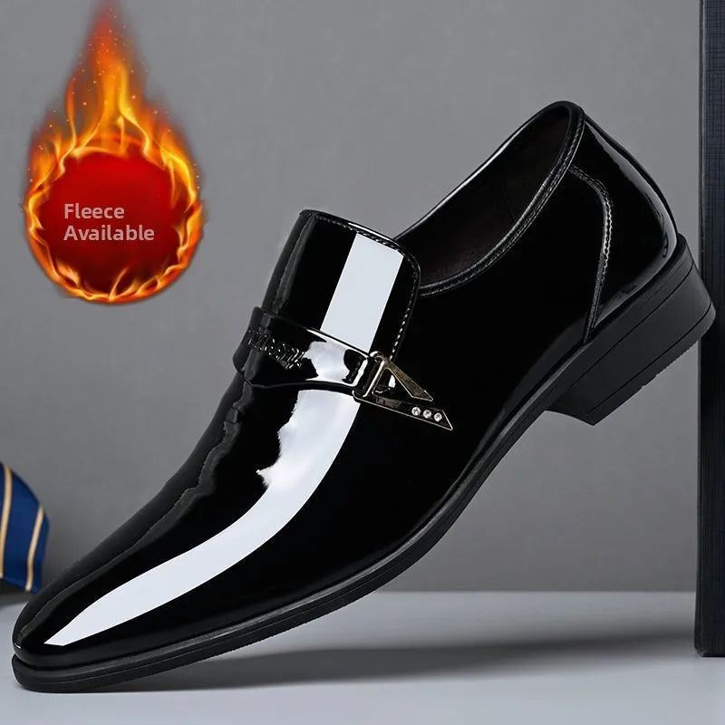 Men's Fashionable Versatile Business Classic Formal Leather Shoes Trendy Comfortable Breathable Casual Loafers Rubber Sole