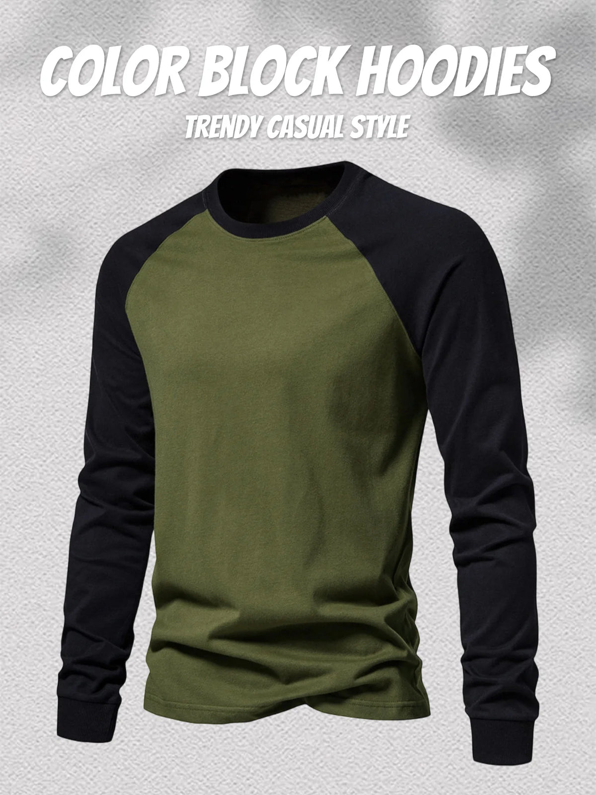Men's Color-Block Raglan Long-Sleeve Tee