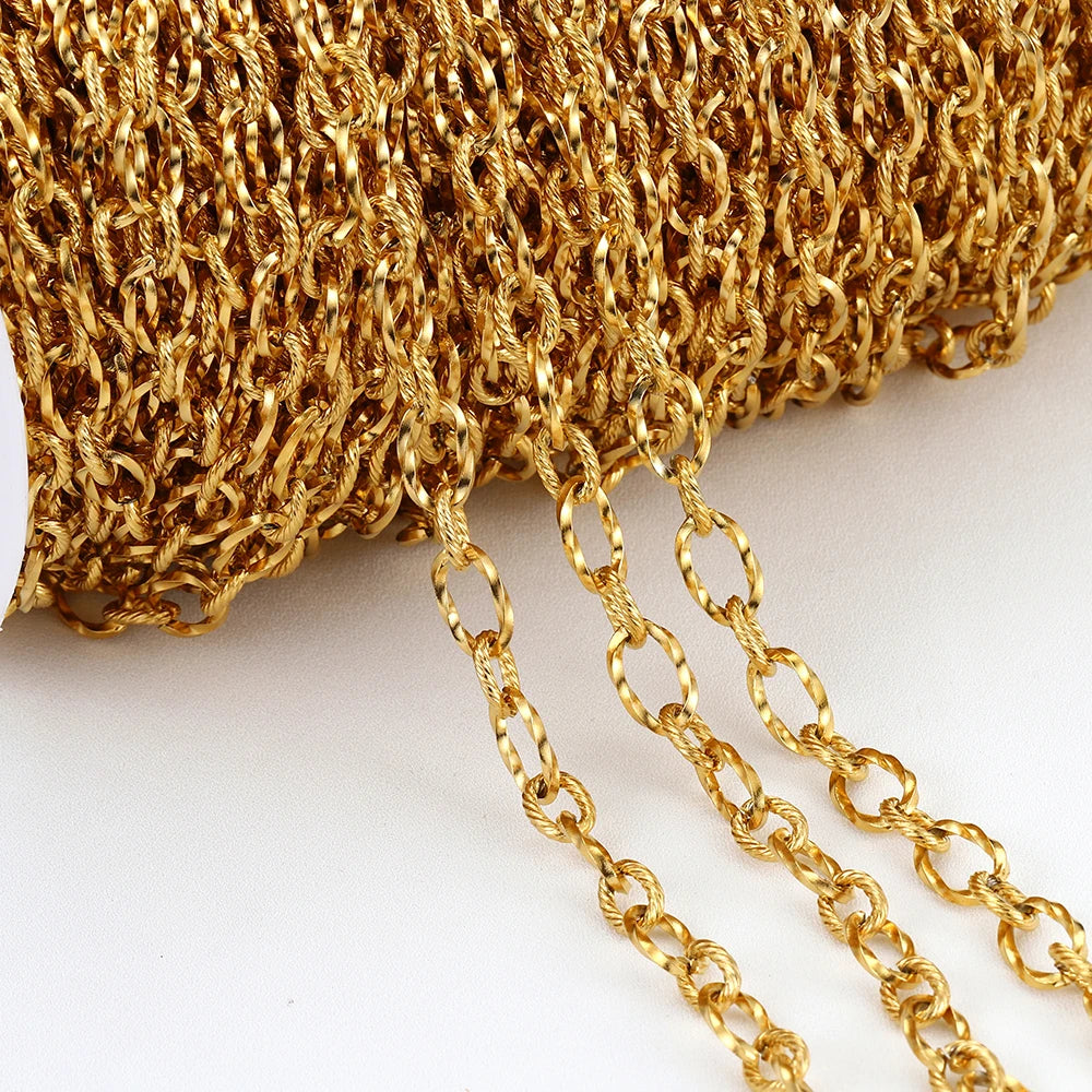 1m Stainless Steel Rolo Cable Chain | DIY Necklace & Bracelet Making