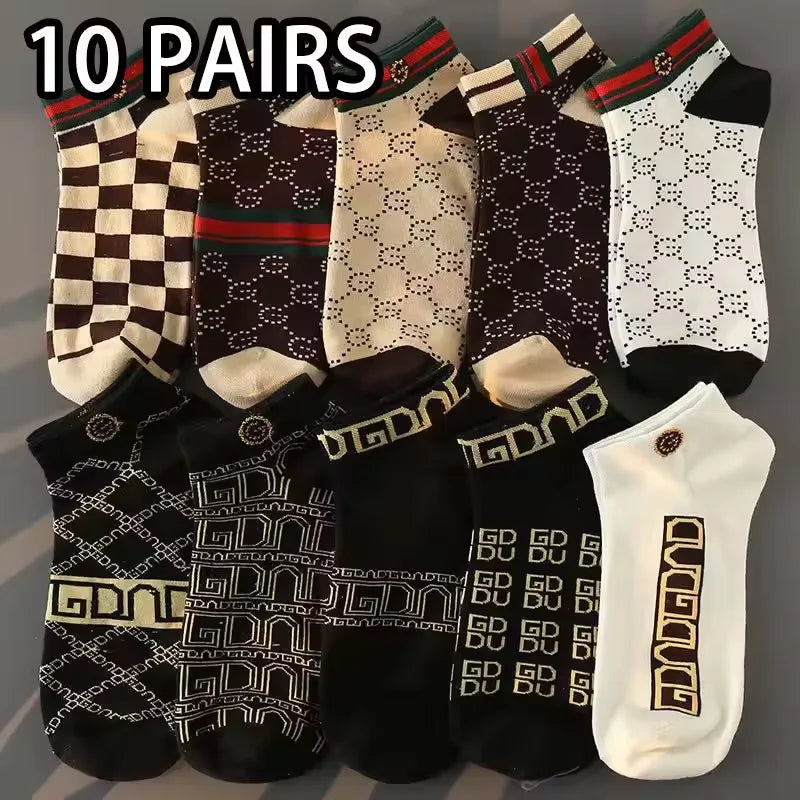 Men's Low-Cut Socks – 5 or 10-Pack Moisture-Wicking Anti-Odor No-Show Socks