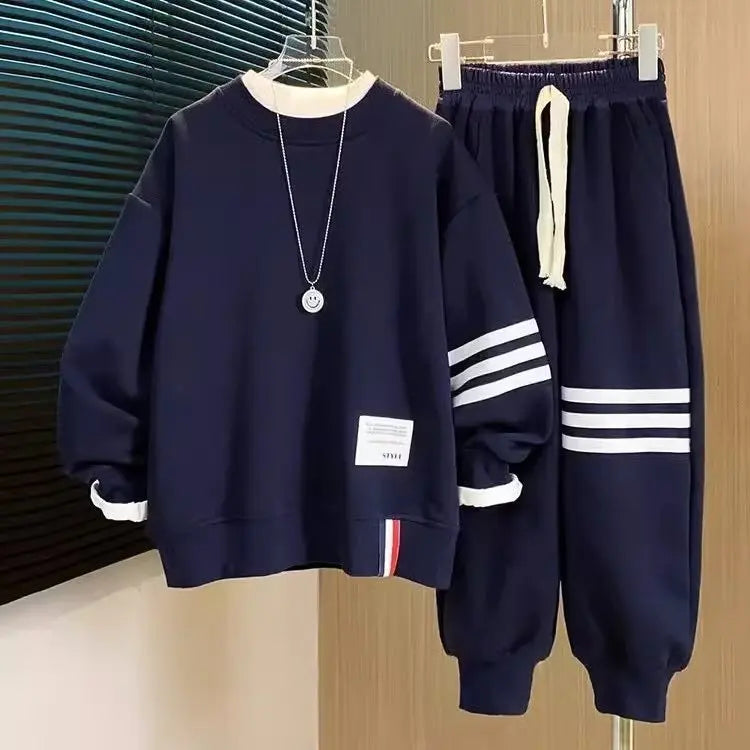 Baby Boy Girl Clothing Sets Children Pullover Sweatshirts + Cotton Sports Pants 2pc Kids Clothes Boy New Suit