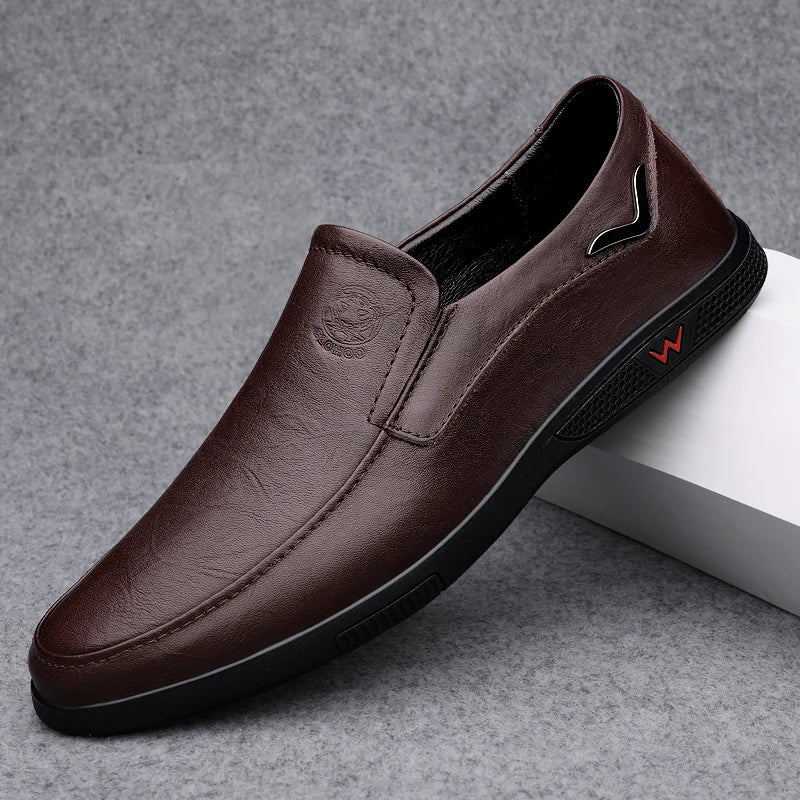 CLOHOO Men's Handcrafted Genuine Leather Loafers