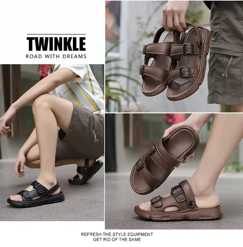 Men's Thick Sole Slide Sandals – Comfort & Style