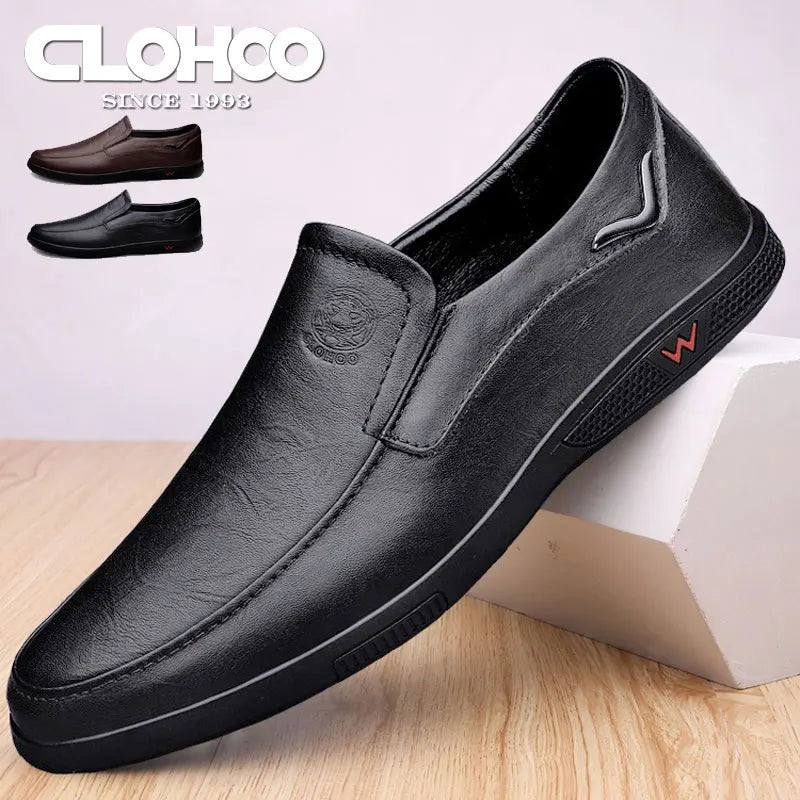 CLOHOO Men's Handcrafted Genuine Leather Loafers