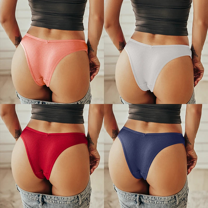 FINETOO 6Pcs Cotton Lingerie Panties Sexy Underwear Women Briefs Tangas Female Underpants Pantys Thong Panties Bikini 13 Color