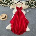 Women's Glitter Butterfly Backless Dress — Elegant Korean Style