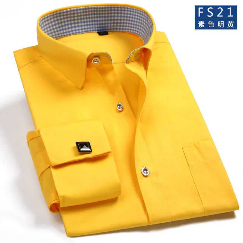 Men's French Cuff Formal Shirt — Wedding & Business Wear