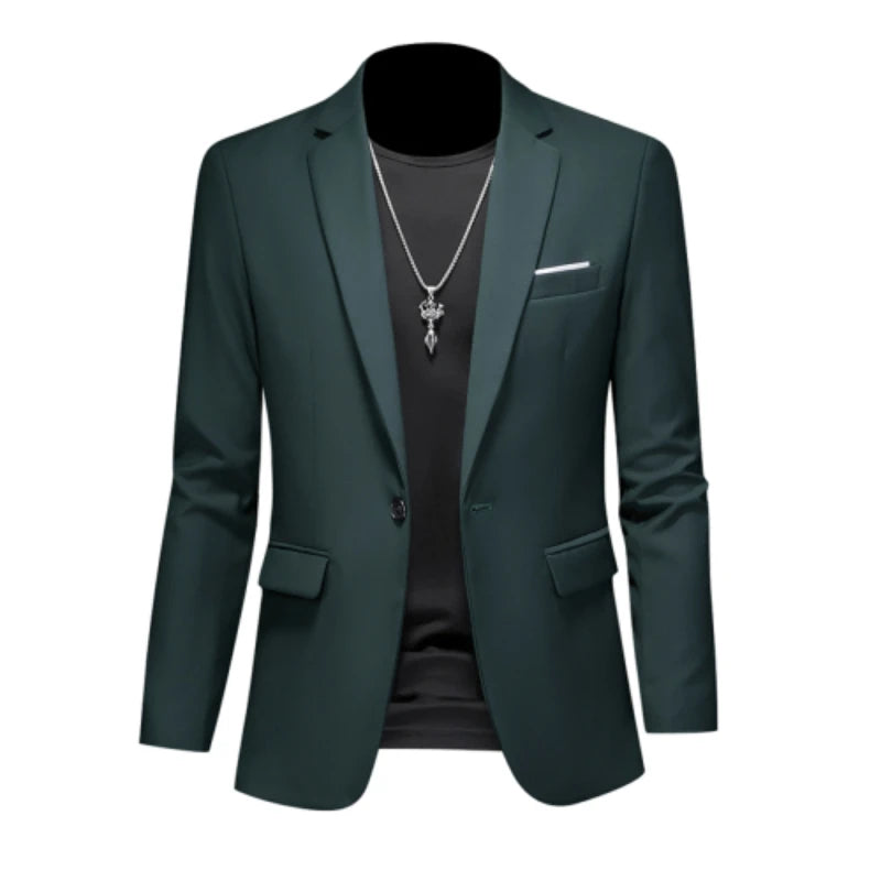 15-color boutique fashion suit 6XL men's slim groom wedding suit jacket business office suit casual solid color suit jacket