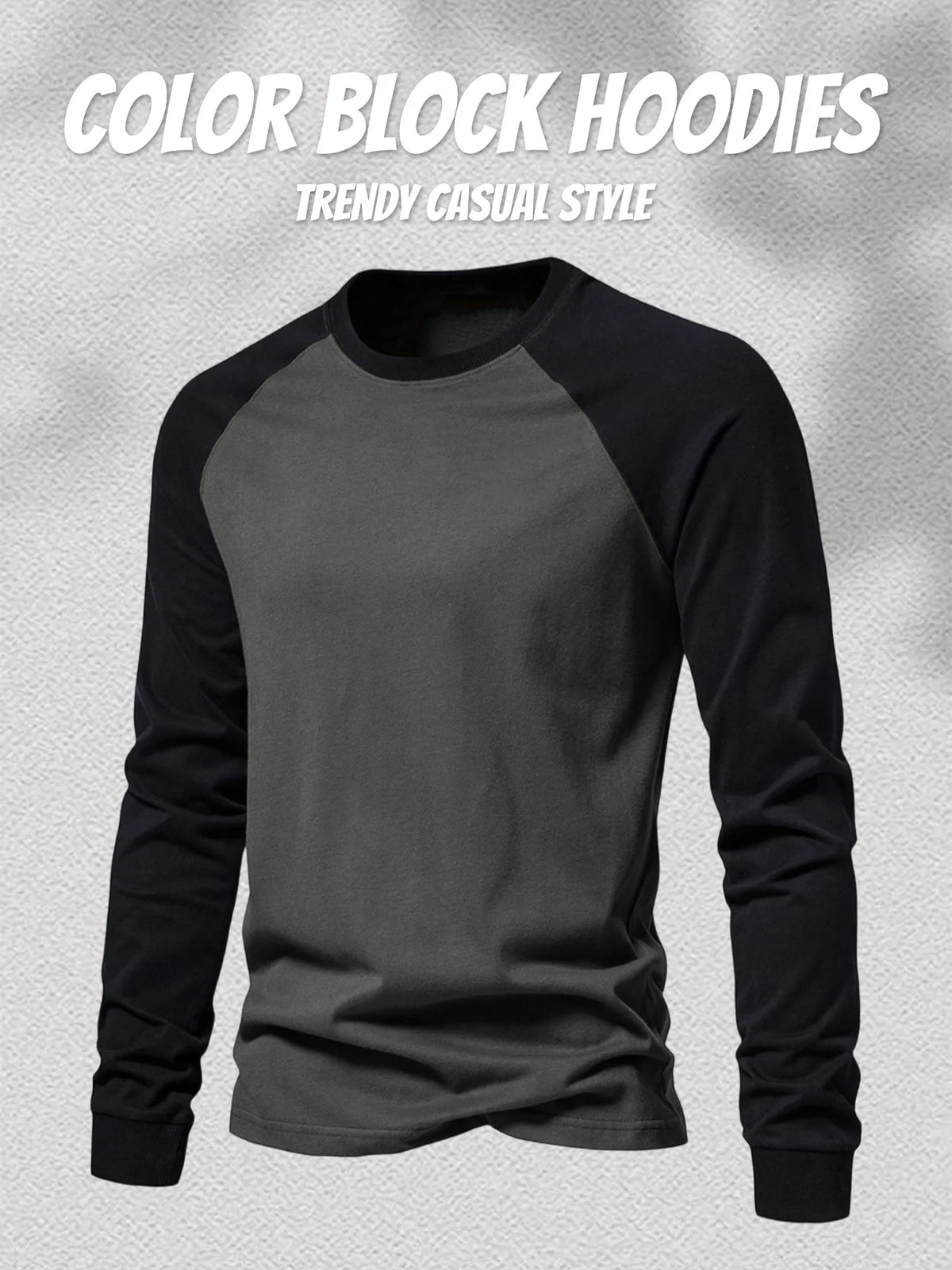 Men's Color-Block Raglan Long-Sleeve Tee