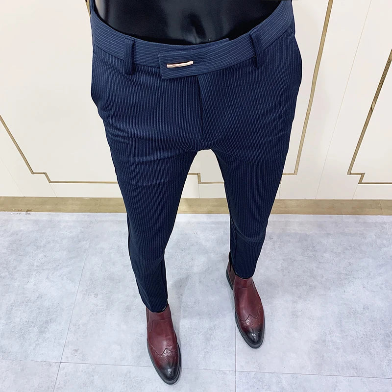 Men's Slim Fit Dress Pants – Stretch Formal Trousers