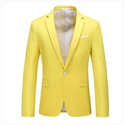 New Male Solid Colour Formal Suit Jacket 21 Colours Available Men Wedding Prom Party Tuxedo Blazer Slim Fit Coats