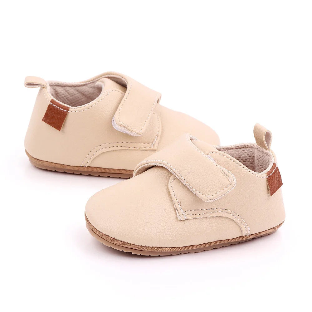 Baby First Walker Shoes – Anti-Slip Leather Moccasins (0–18M)