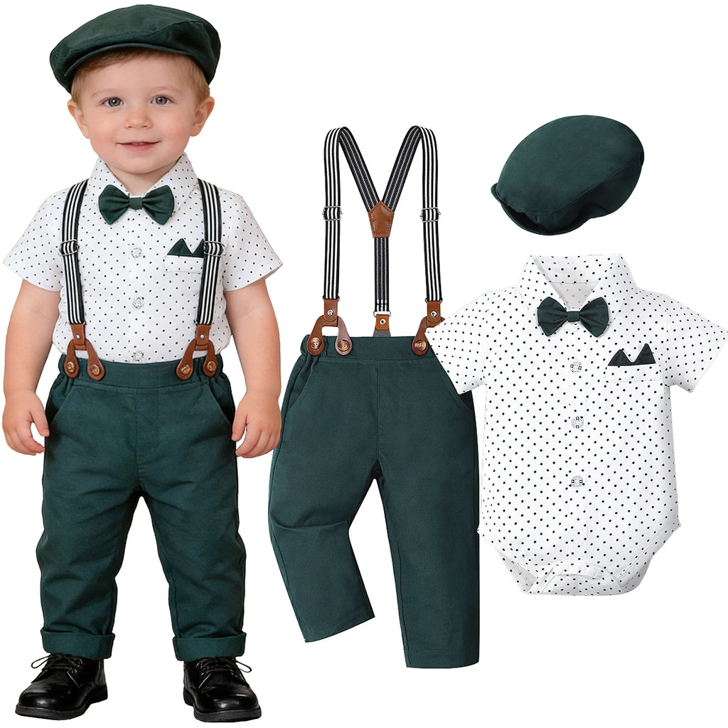 Baby Boy Christening & Baptism White Formal Suit Set – Wedding & Birthday Outfit