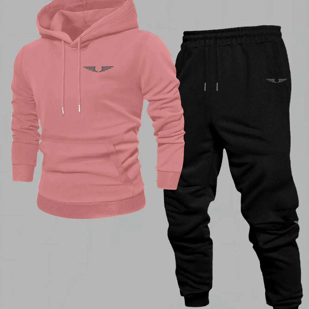 Men's Graphic Print Hoodie Co-ord Set – Fleece Pullover Sweatshirt & Jogger | American Streetwear (S–XXXL)
