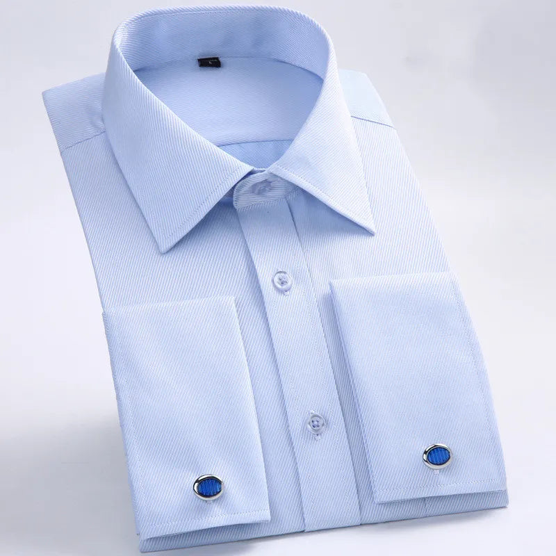Men's French Cuff Formal Shirt — Wedding & Business Wear