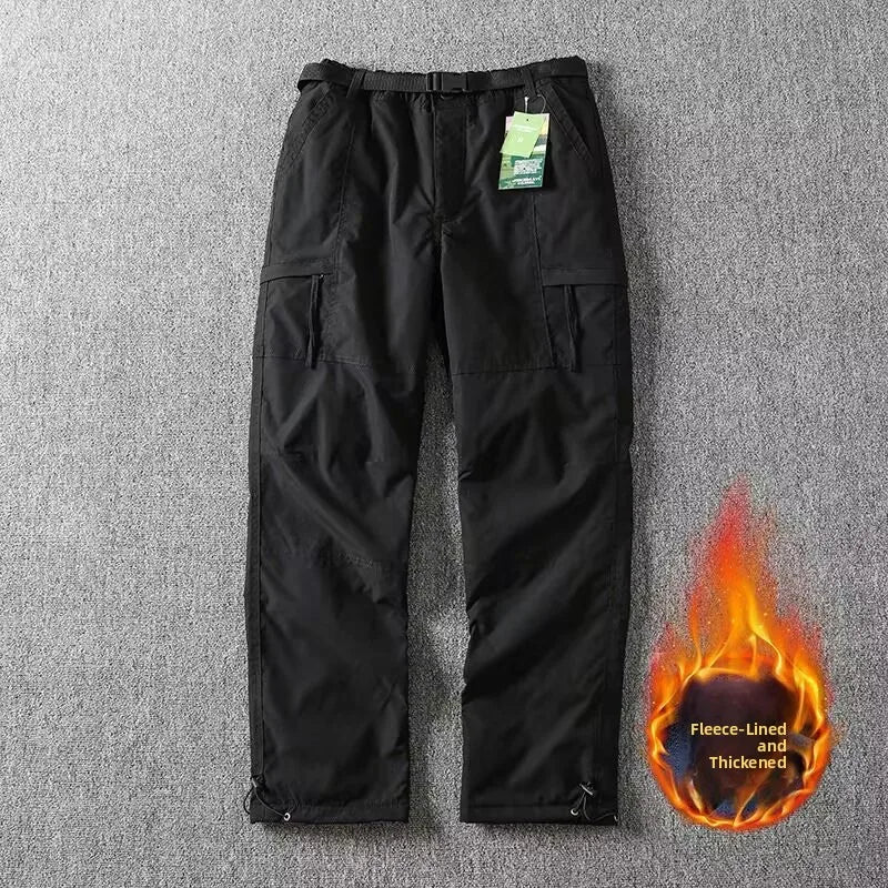 Men's Fleece-Lined Windproof Outdoor Pants – Straight Leg