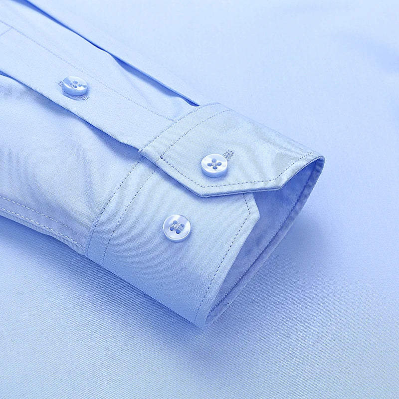 Men's Bamboo Fiber Long Sleeve Dress Shirt — Formal Business Shirt | Big & Tall S–8XL