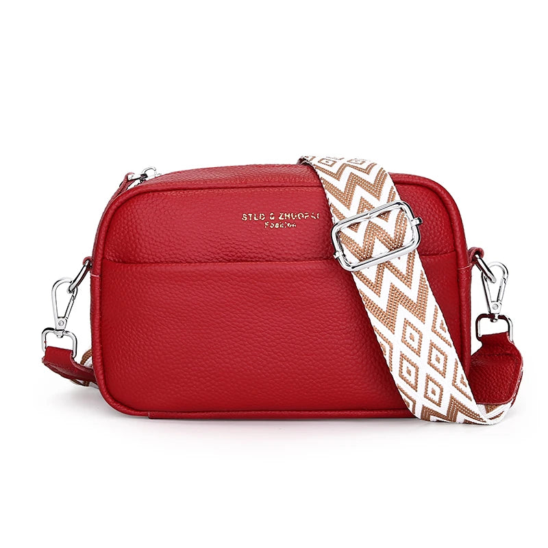 Women's Genuine Leather Crossbody Shoulder Bag — Luxury Cowhide Handbag & Messenger Tote | 9 Colors