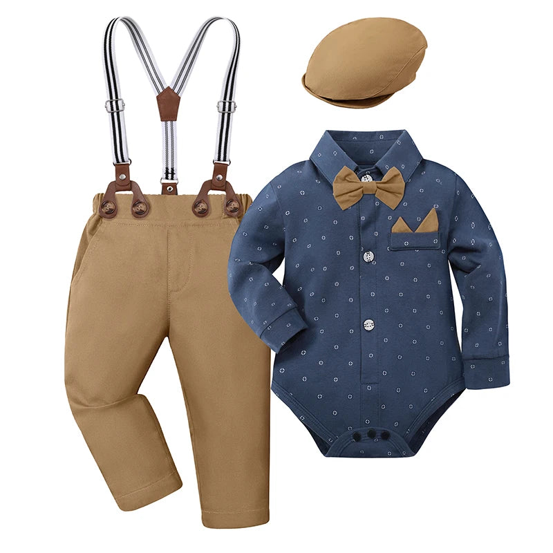 Baby Boy Christening & Baptism White Formal Suit Set – Wedding & Birthday Outfit