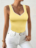 Sexy Sleeveless Ribbed Tank Top Trendy Women's Tight T-shirt V-neck Top 2024 Summer Spicy Girl Nightclub Bar New