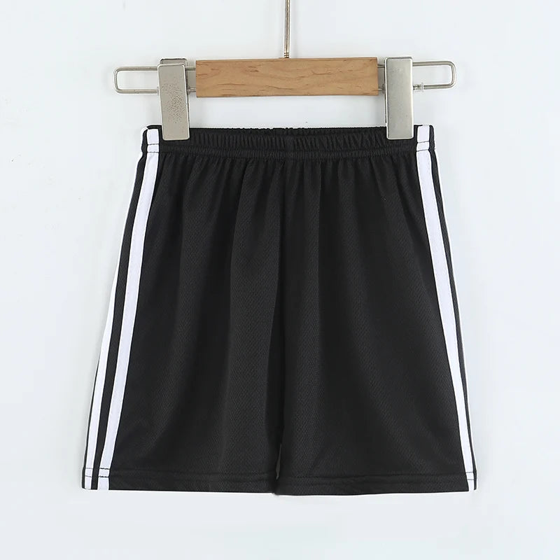 4/1 Pack Summer Children's Sports Quick-drying Shorts Boys Play Ball And Run Elastic Waist Pants Girls Solid Color Simple Joker