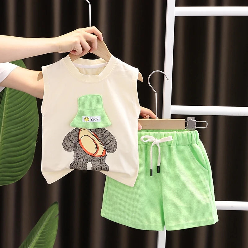 Kids Vest & Shorts Set — Casual Summer 2-Piece Outfit