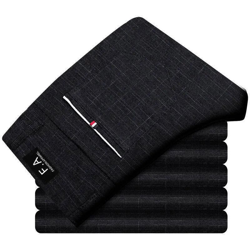 Men's Slim Fit Cotton Casual Pants – Korean Style