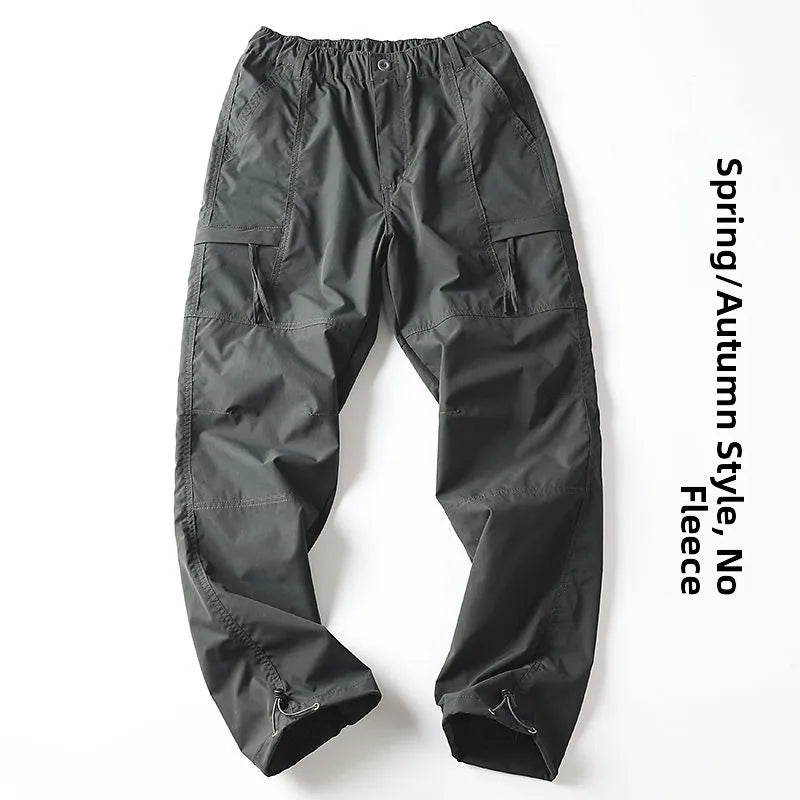 Men's Fleece-Lined Windproof Outdoor Pants – Straight Leg