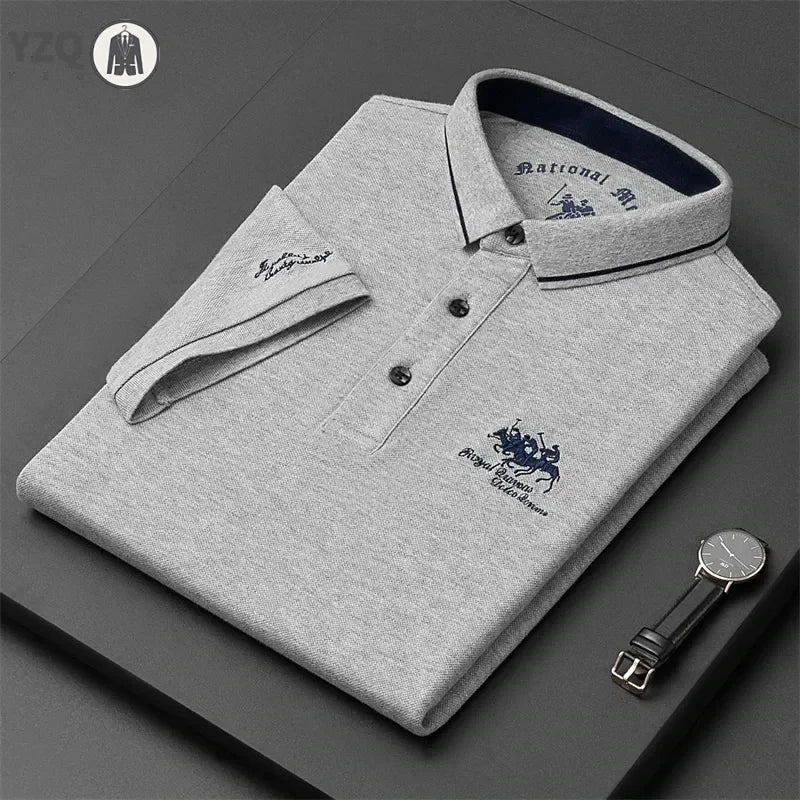 Men's Embroidered Polo Shirt — Anti-Wrinkle Short Sleeve Summer Top | M–4XL