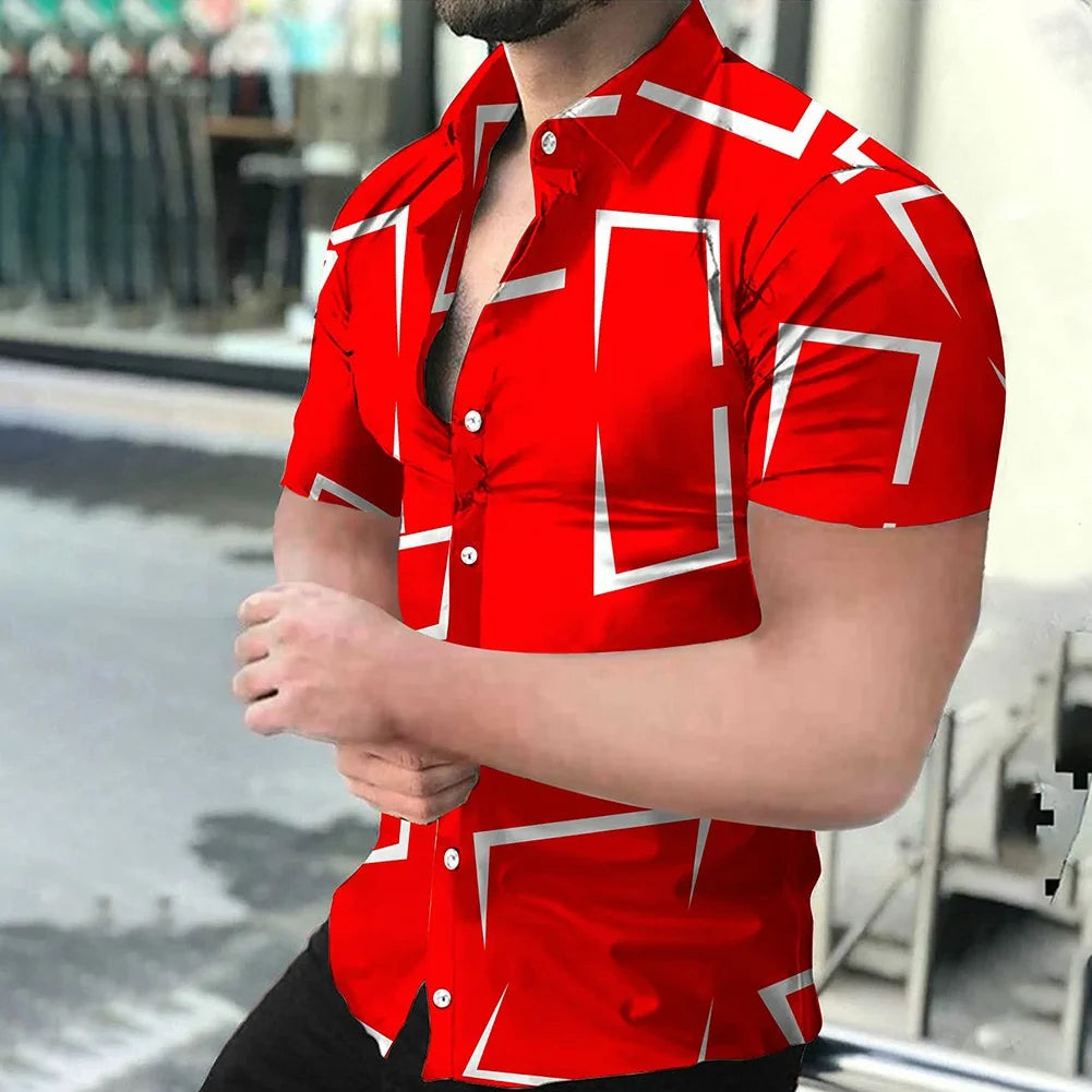 Men's Baroque Hawaiian Shirt — 3D Print Short Sleeve
