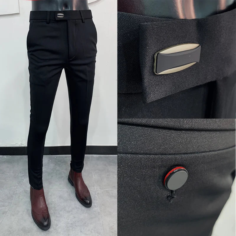 Men's Slim Fit Dress Pants – Stretch Formal Trousers