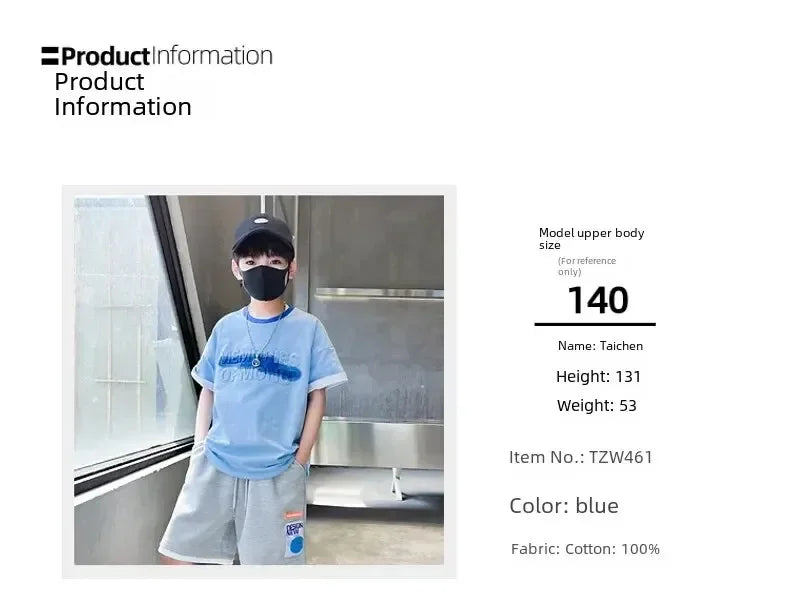 Boys Gradient 2-Piece Summer Set | T-Shirt & Shorts Outfit