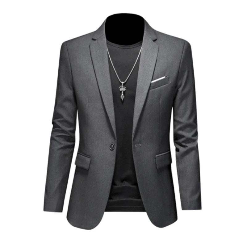 15-color boutique fashion suit 6XL men's slim groom wedding suit jacket business office suit casual solid color suit jacket