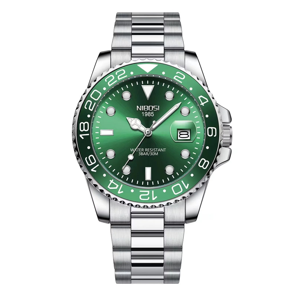 NIBOSI Men's Luxury Quartz Watch – Waterproof Stainless Steel