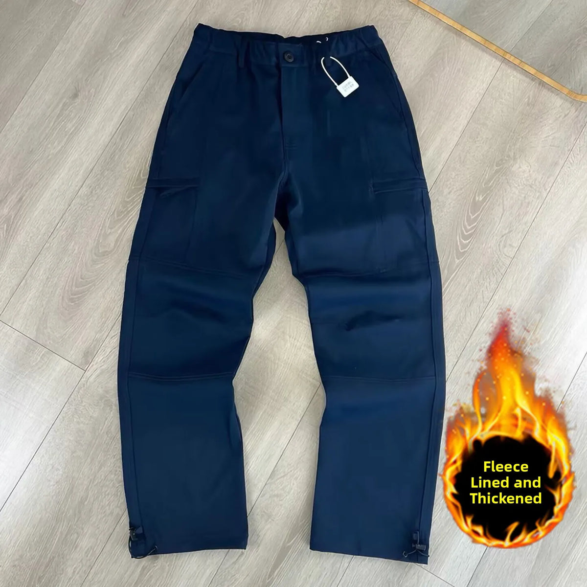 Men's Fleece-Lined Windproof Outdoor Pants – Straight Leg