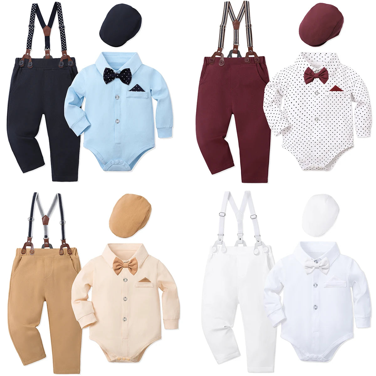 Baby Boy Christening & Baptism White Formal Suit Set – Wedding & Birthday Outfit
