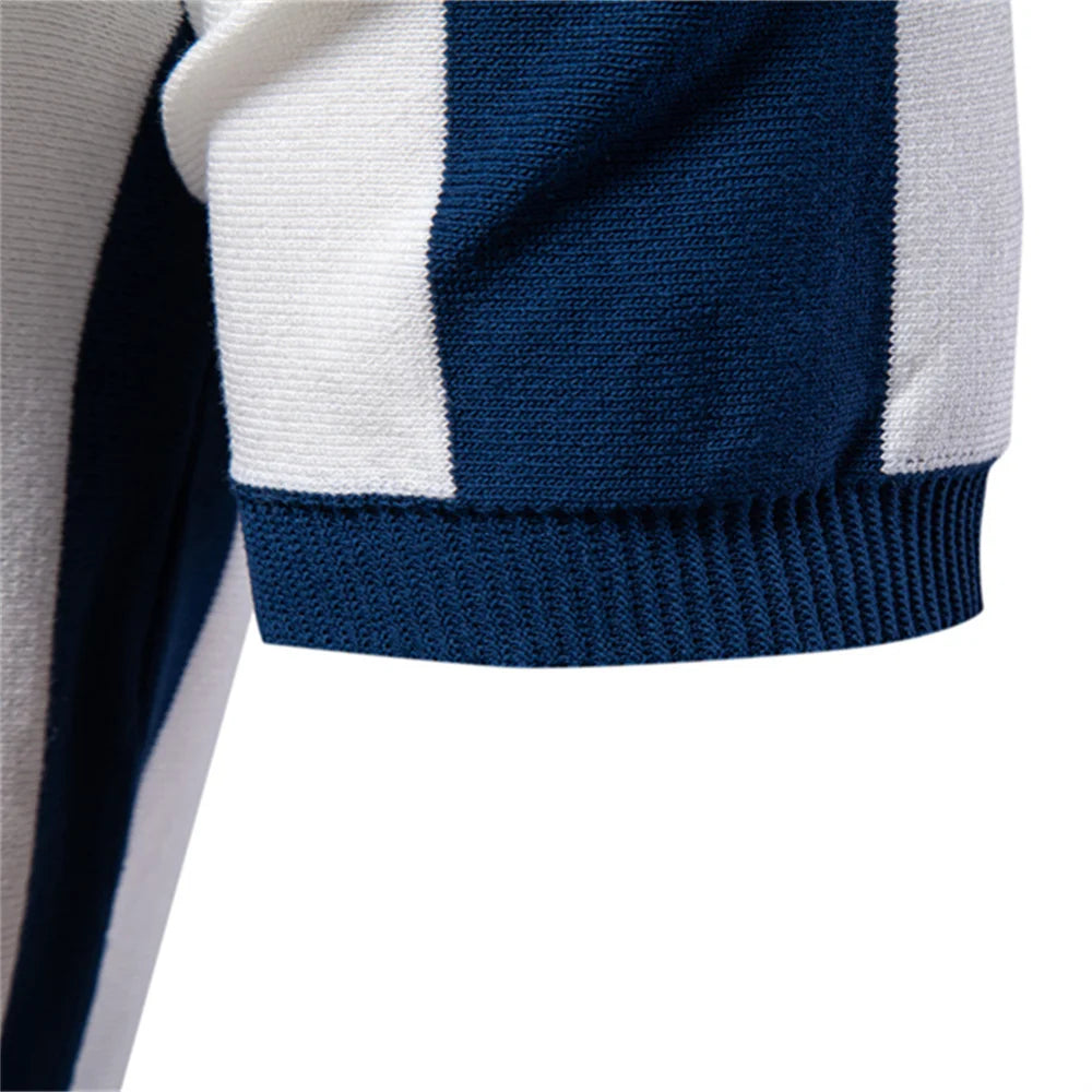 Men's Striped Knit Polo