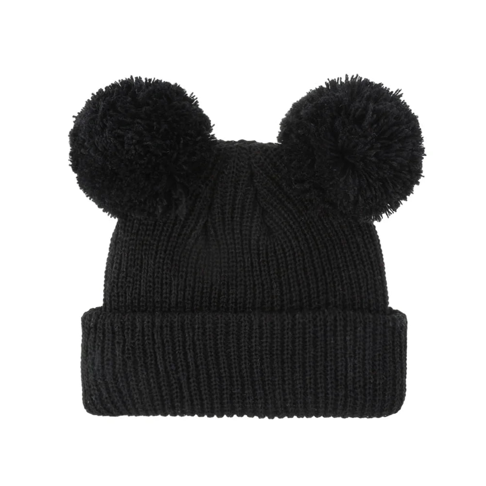 Newborn Knitted Pom Pom Hat | Baby Turban Bonnet 0-12M
