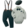 Baby Christmas Outfi Boys Xmas Red Clothes Newborn Easter Church Green Suit Infant New Year Party Gift Formal with Hat