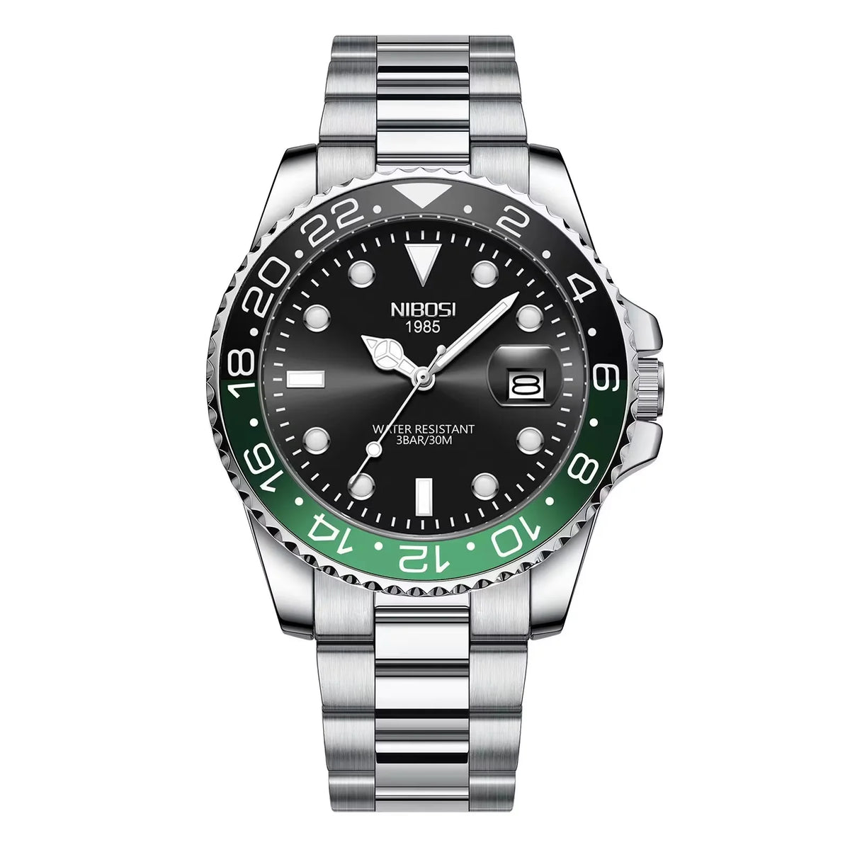 NIBOSI Men's Luxury Quartz Watch – Waterproof Stainless Steel