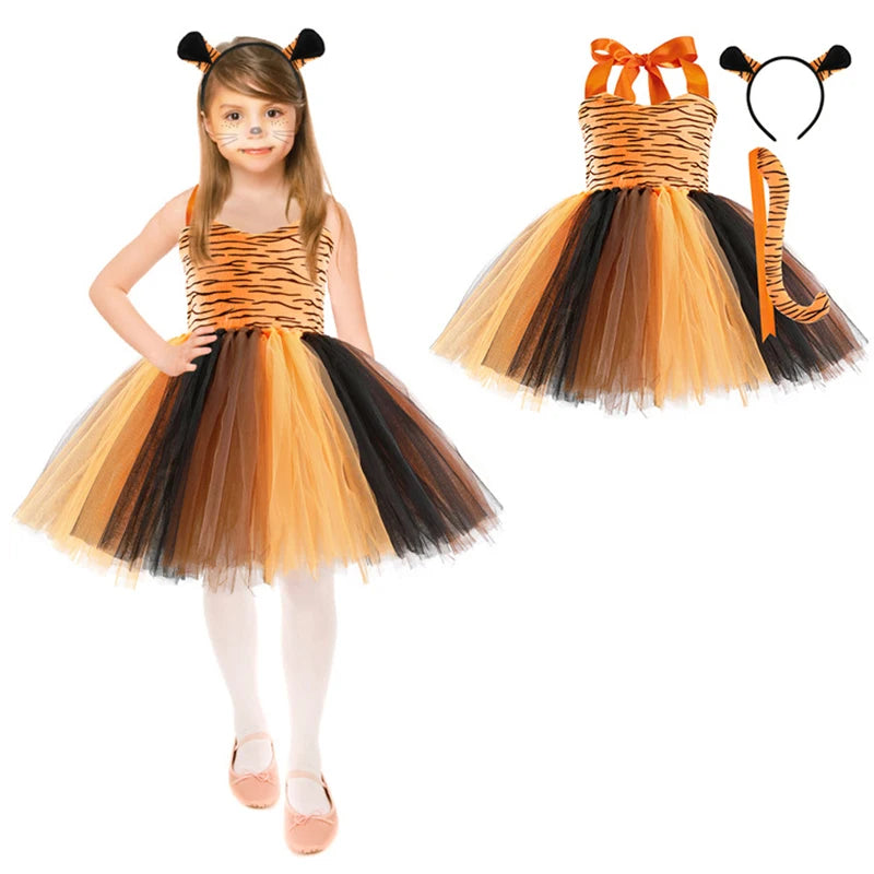 2 3 4 5 6 7 8 9 10 Years New Girls Dress Cute Dog Halloween Animal Cosplay Costume Outfit Kids Christmas Carnival Party Dress