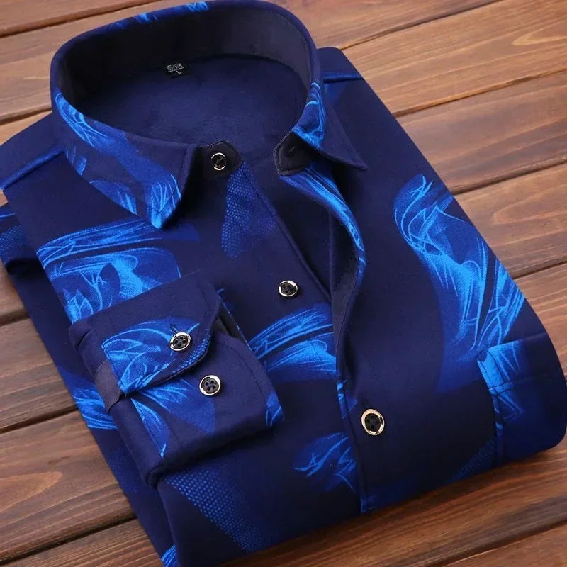 Men's Plaid Long-Sleeve Shirt