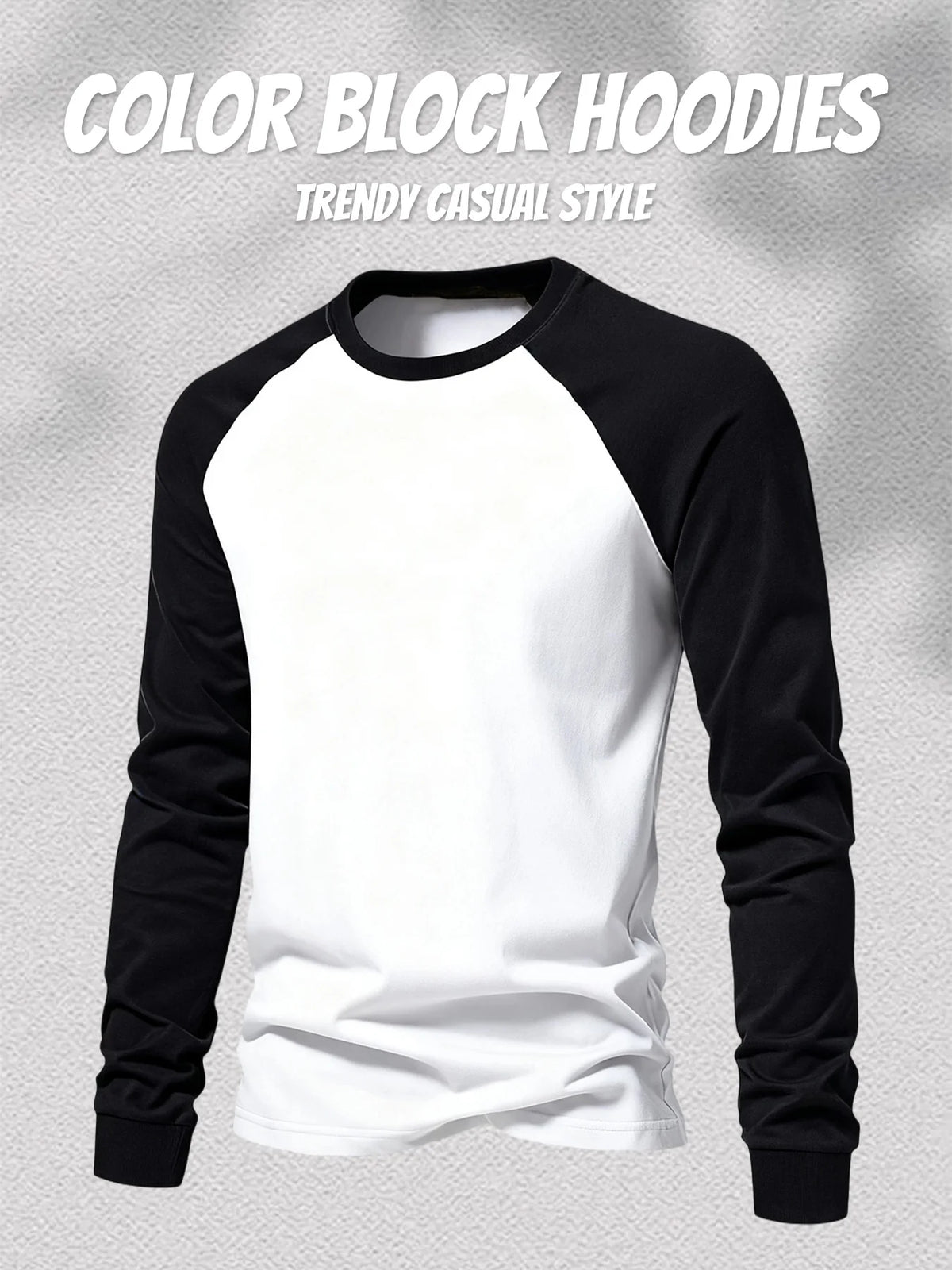 Men's Color-Block Raglan Long-Sleeve Tee
