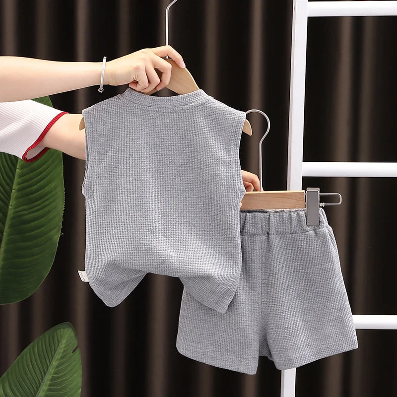 Kids Vest & Shorts Set — Casual Summer 2-Piece Outfit