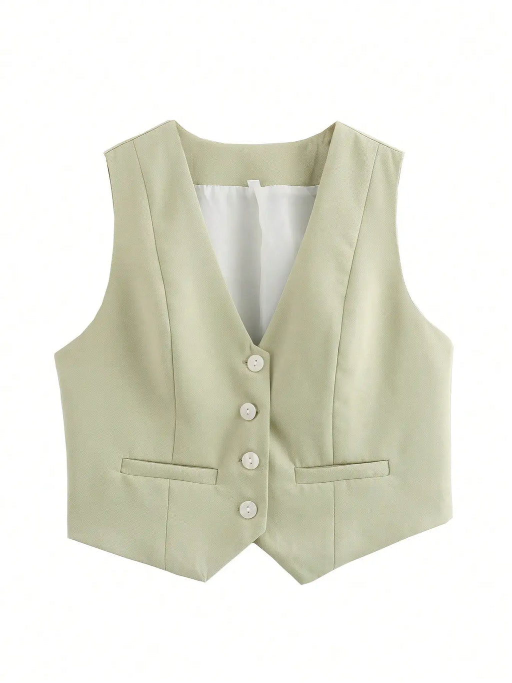 Women's Sleeveless V-Neck Slim Fit Crop Tank Top – Casual Chic Everyday Blouse