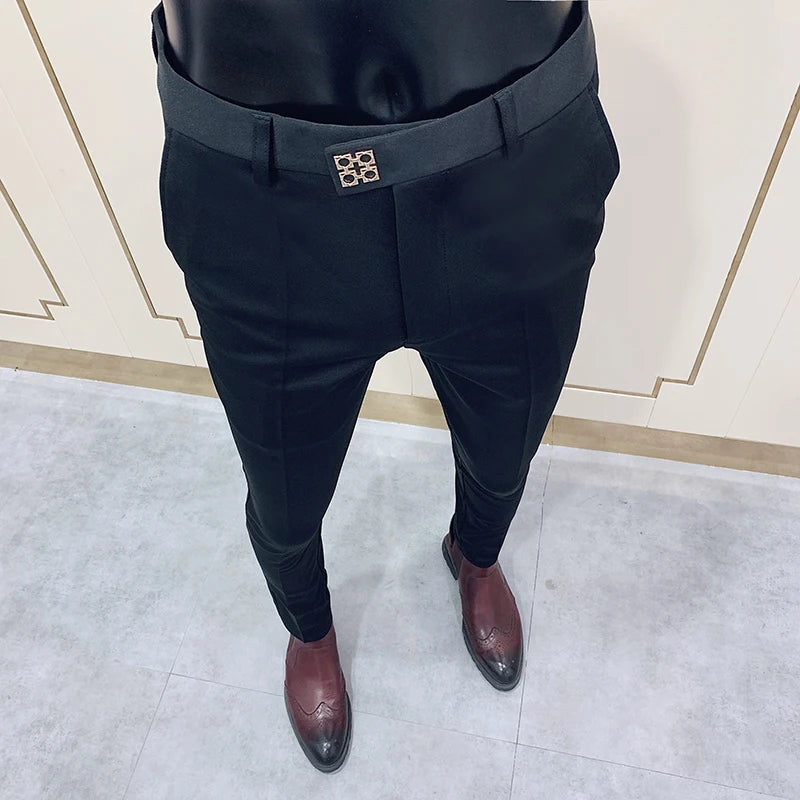 Men's Slim Fit Dress Pants – Stretch Formal Trousers