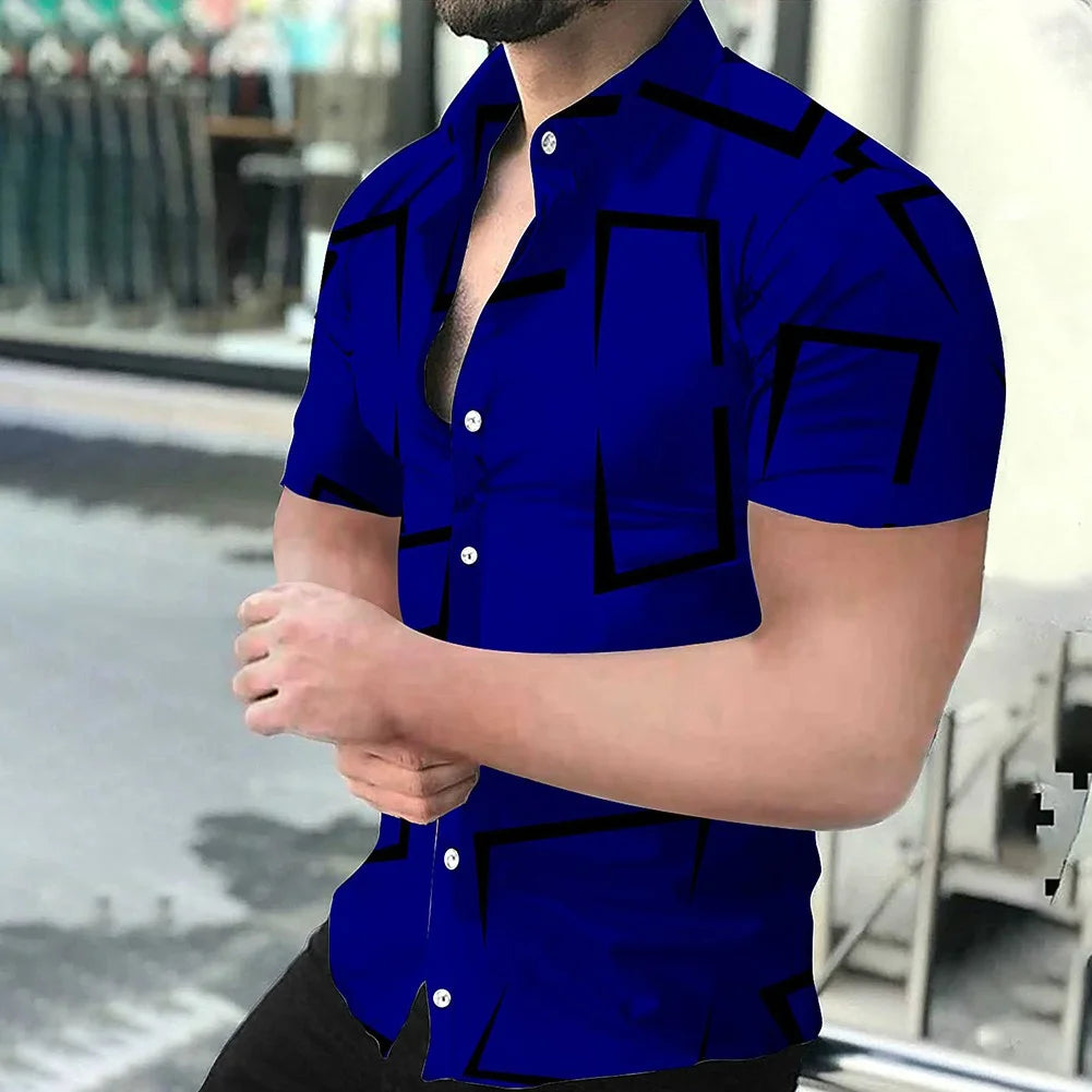 Men's Baroque Hawaiian Shirt — 3D Print Short Sleeve